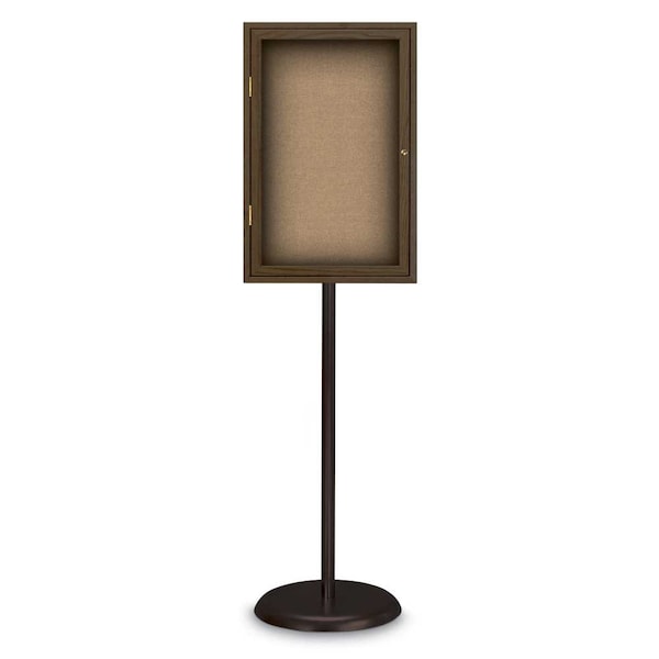 Corkboard, Triple Door, Radius Frame, 72x36", Satin/Cobalt